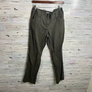 Cabi green linen blend pants trousers size 8